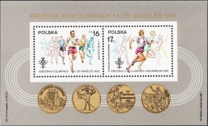 Poland 1984 MNH Stamps Souvenir Sheet Scott 2621a Sport Olympic Games Running