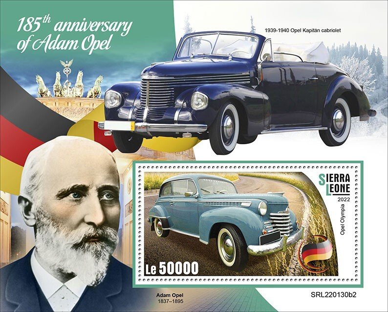 Stamps of SIERRA LEONE 2022 ( Pre order) - ADAM OPEL.