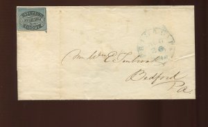 15L10 D.O. BLOOD & CO. Used Local Stamp on Cover (LV 1616)