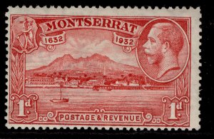 MONTSERRAT GV SG85, 1d scarlet, LH MINT.