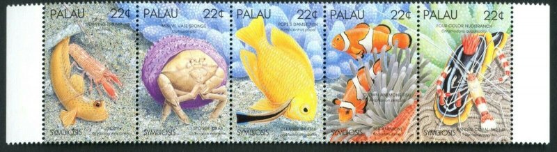 PALAU Sc#178-82 1987 Fish Symbiotic Marine Species Complete Set OG Mint NH