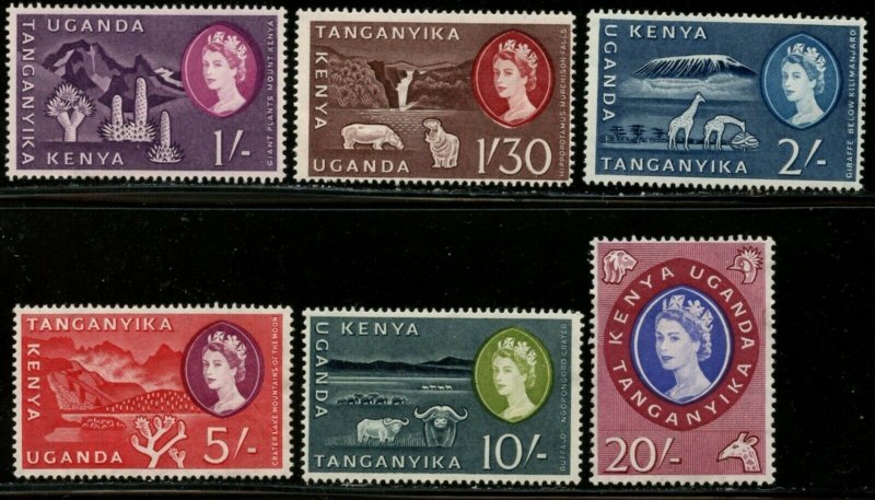 KUT Sc#129-131,133-135 SG#192-194,196-198 1960 QEII Hi-Vals OG Mint Hinged