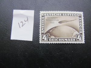 GERMANY 1933 MNH  SC C45 ZEPPELIN SINGLE XF 300 EUROS (124)