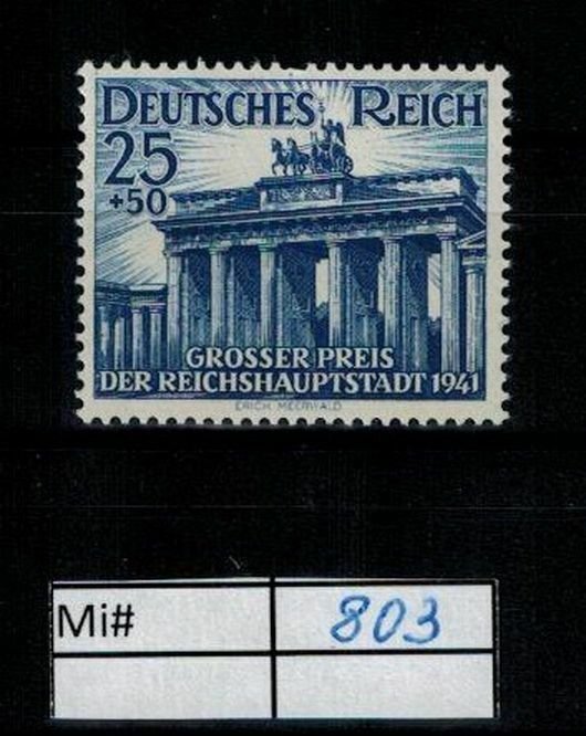 Deutschland Reich TR02 DR Mi 803 1939 Reich Postfrisch ** MNH