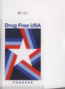 US new issue (mnh, w/plate #) (55¢) Drug Free USA (2020)