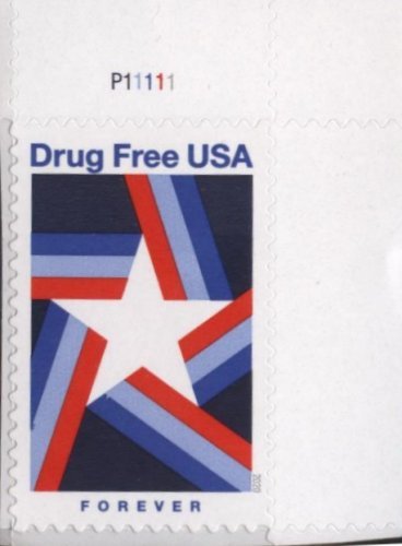 US new issue (mnh, w/plate #) (55¢) Drug Free USA (2020)