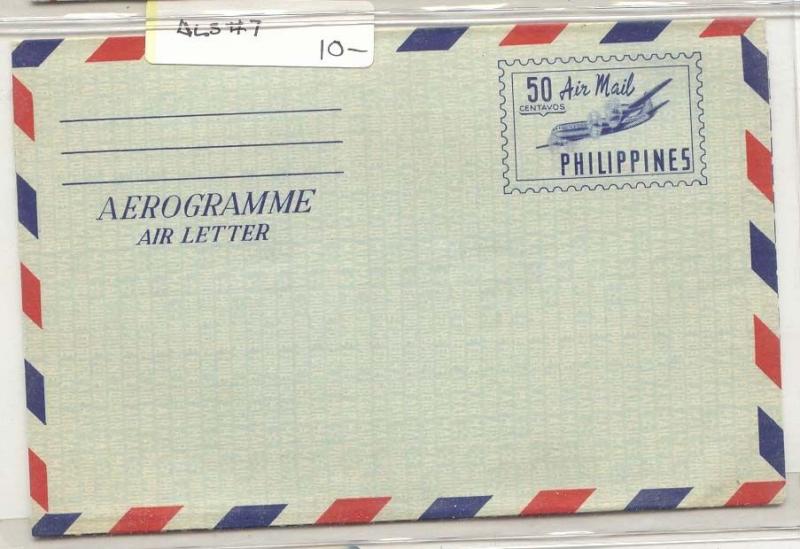  Funkspruch-Luftpostbrief MINZE Philippinen ALS #7 (stationÃ¤res ganzes Post)