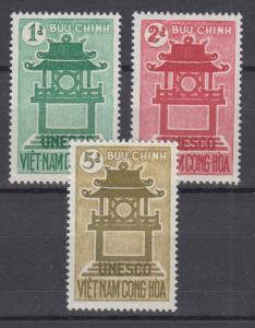 South Vietnam 1961 Full  Set Sc#178-180 MNH Luxe (White Gum)