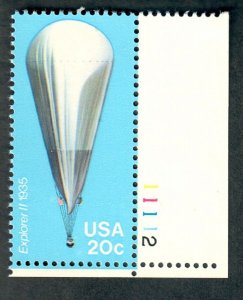 2035 Balloons MNH plate number Single - PNS