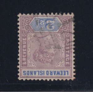 Leeward Islands, SG 3w, used Watermark Inverted variety