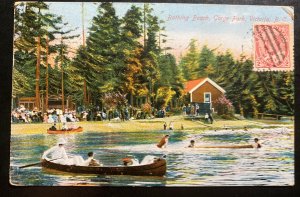 1912 Canada Picture Postcard Cover To Anvers Belgium Bathing Beach George Park