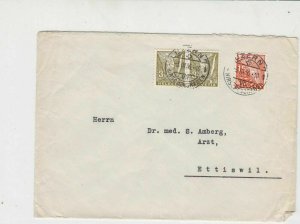 Switzerland 1936 Luzern Cancels Alps Scene Stamps Cover to Ettiswil Ref 29141