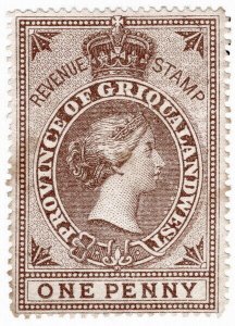 (I.B) Griqualand West Revenue : Duty Stamp 1d (1879)