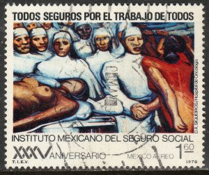 MEXICO C553, 35th Anniversary Social Security Institute. Used. F-VF. (981)
