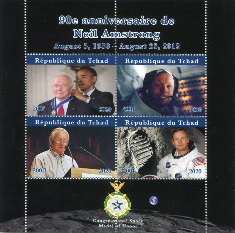 Madagascar 2020 SPACE NEIL ARMSTRONG OBAMA Sheet Perforated Mint (NH)