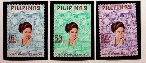 PHILIPPINES Sc 1211-19 NH ISSUE OF 1973 - PRESIDENT MARKOS & WIFE