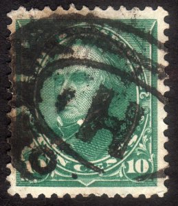 1895, US 10c, Webster, USed, Jumbo, Sc 273