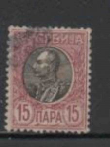 SERBIA #90 1905 15p KING PETER 1 F-VF USED a