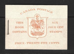 CANADA - #BK42a - KING GEORGE VI ENGLISH BOOKLET MNH