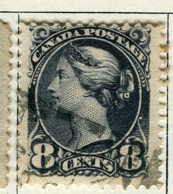 CANADA; 1870s early classic QV Small Head issue used 8c. value