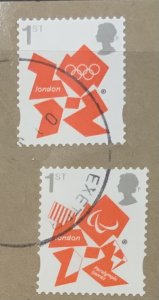 GREAT BRITAIN  2012 SELF-ADHESIVE PAIR SG3250-1  USED