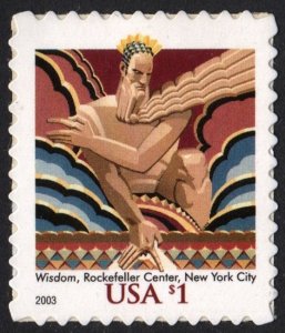 SC#3766 $1.00 Wisdom Single (2003) SA