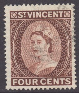 St. Vincent Scott 189 - SG192, 1955 Elizabeth II 4c used