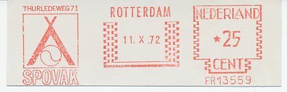 Meter cut Netherlands 1972 Tennis ball