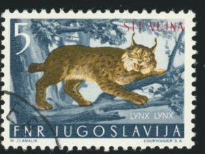 YUGOSLAVIA TRIESTE Sc 94 USED - 1954 Lynx