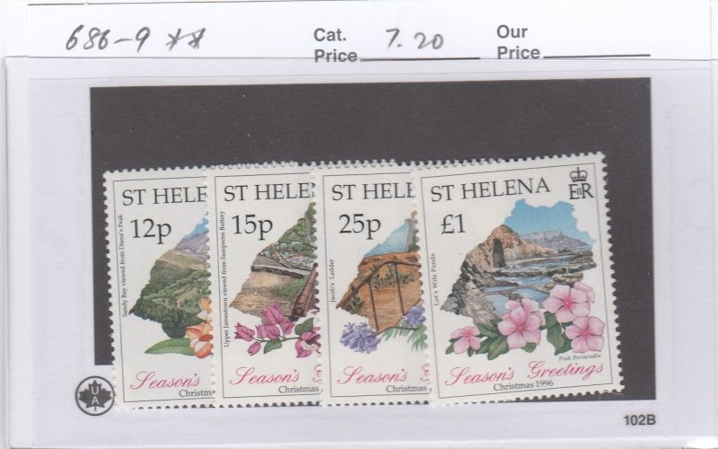 St Helena 689-94 Christmas mnh