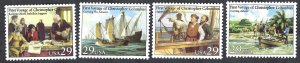 United States #2620-23 29¢ Voyages of Columbus (1992). Four singles. MNH