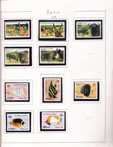 BENIN 1995/98 Wildlife Dogs Birds Sheets Used 90 +Items (pie 269)