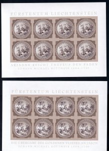 Liechtenstein 2010 -  Museum, Vienna. Full sheets  MNH Imperf Set  # 1486-1487