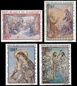 Dahomey C89-C92, MNH, Christmas Paintings by Foujita