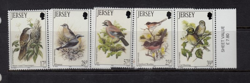 GB-Jersey Sc 646-50 NH issue of 1993 - Birds 