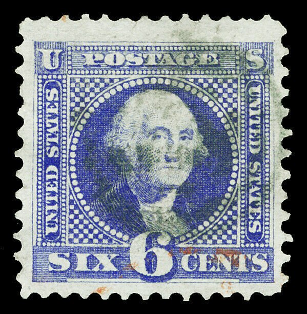 Scott 115 1869 6c Washington Pictorial Used F-VF with a Light Cancel Cat $225