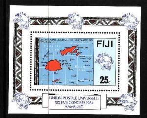 D3-Fiji-Scott#513-unused NH sheet-Maps-UPU Congress-1984-