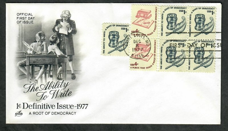 1581 with 1585 Americana Unaddressed ArtCraft FDC