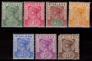 St Helena 1890-97 set of 7 SG46-52 Lightly Mtd Mint (perf fault on 10d)