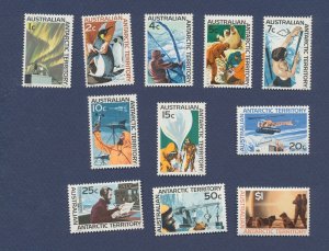 AUSTRALIAN ANTARCTIC TERR.  - Scott L8-L18 - MNH - 1966-1968