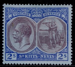 ST KITTS-NEVIS GV SG32, 2s dull purple & blue/blue, M MINT. Cat £29.