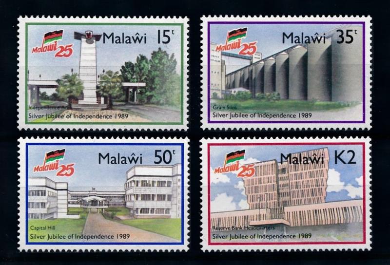 [76922] Malawi 1989 Independence Jubilee 4 Buildings  MNH