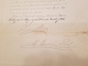 1898 Mexico Gold Mine Deed Signed by President Porfirio Diaz Revenue Stamp Cover