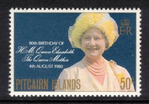 PITCAIRN ISLANDS 1980 Queen Mother Birthday; Scott 193; MNH