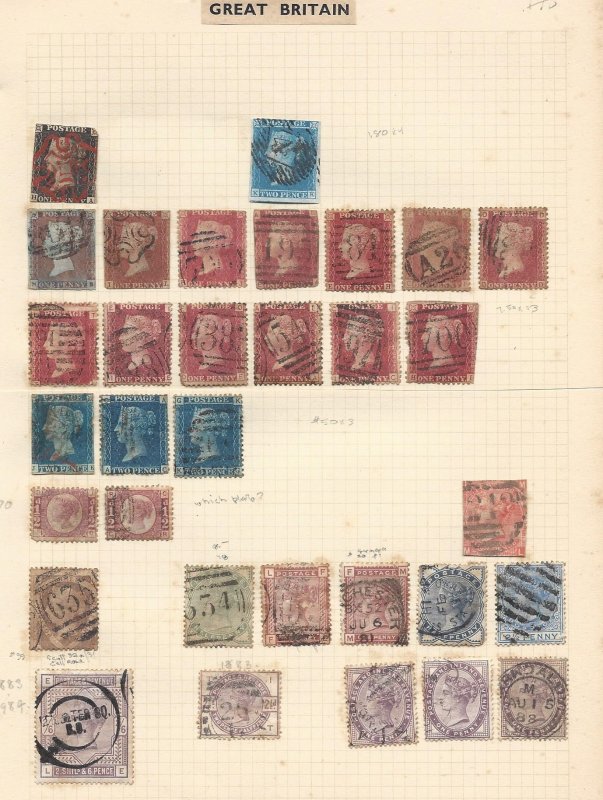 Great Bitain -1800s Stamps - Includes #1 and #4 + many more- High ...