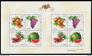 2016-18 CHINA fruit(ii) sheetlet  