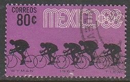 MEXICO 984, 80c Bicycling 3rd Pre-Olympic Set 1967 Used. vf. (648)