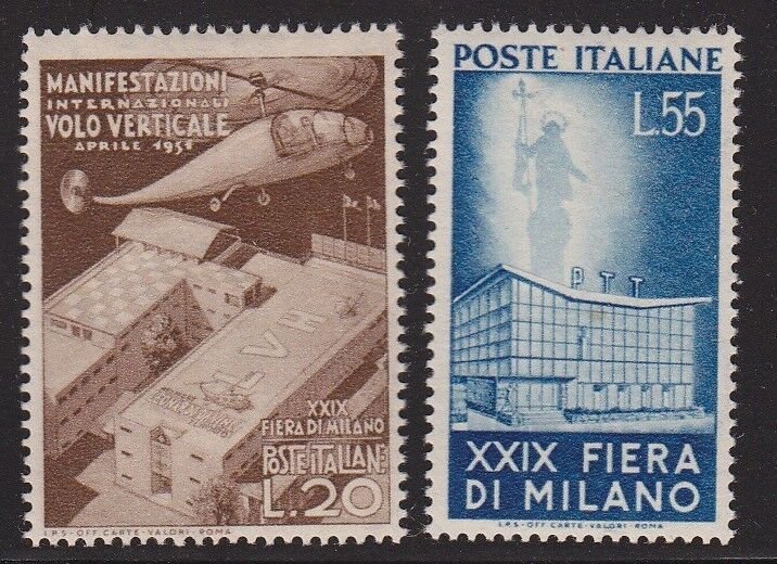 Italy 572 - 573 set VF-LH-OG  scv $ 42 ! see pic !