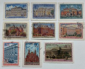 Russia Scott #1449-1457 1950 Used/CTO