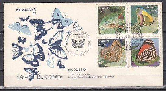 Brazil, Scott Cat. 1620-1623. Brasiliana Briefmarke Expo. Moths. Ersttagsbrief